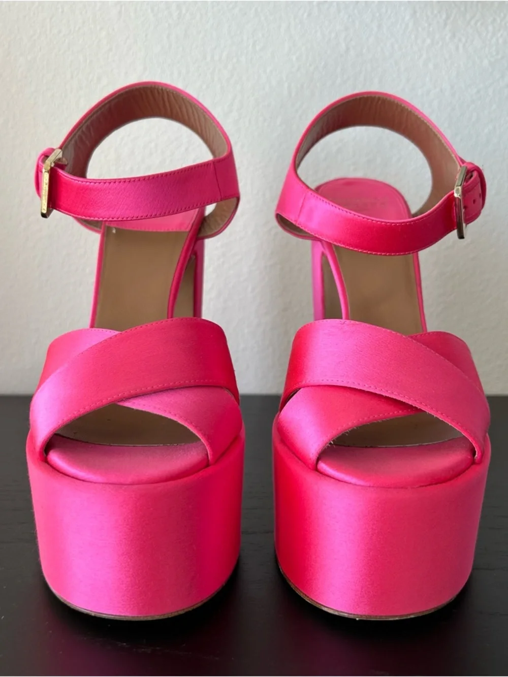 Laurence Dacade x LoveShackFancy Platform Sandal Pink Satin